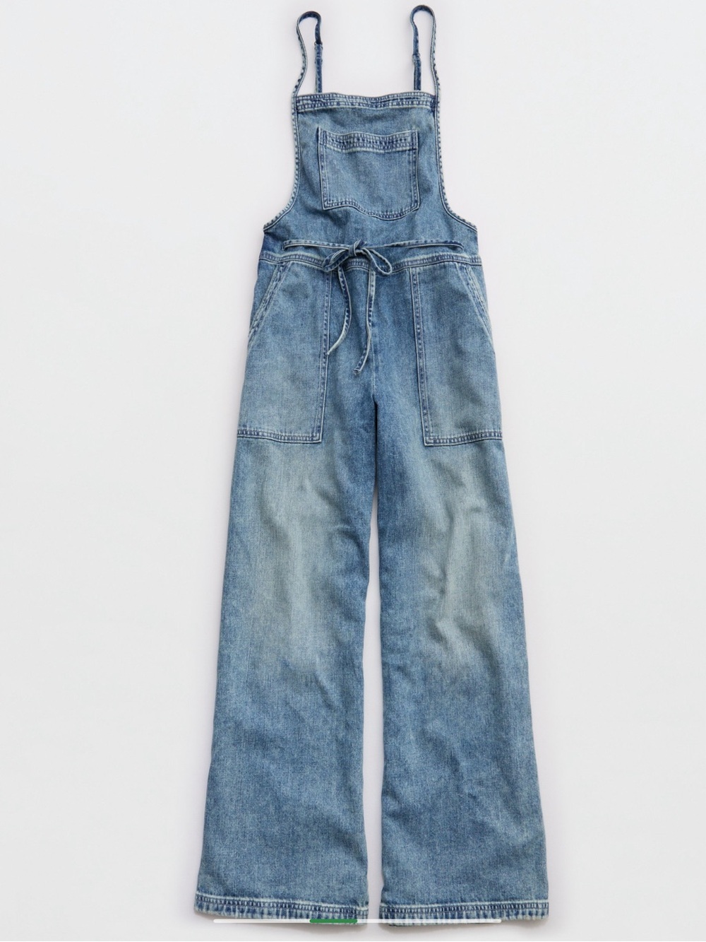 Aerie lace Denim Overalls in Light Blue - Picture 3 of 5
